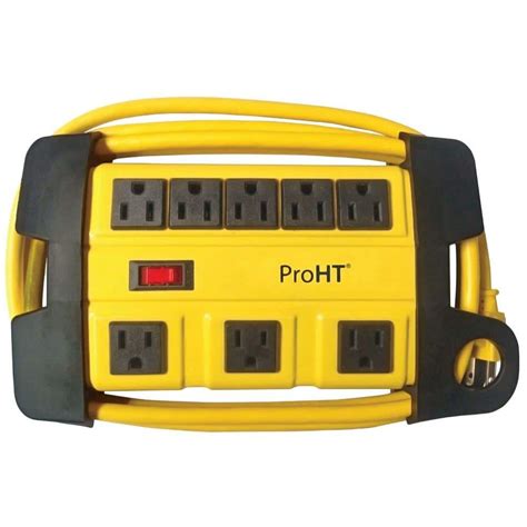 home depot outdoor surge protector|heavy duty outdoor power strip.